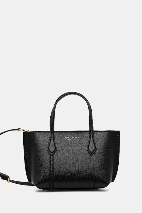 Tory Burch poșetă de piele Perry Mini Tote culoarea negru, 175548.001