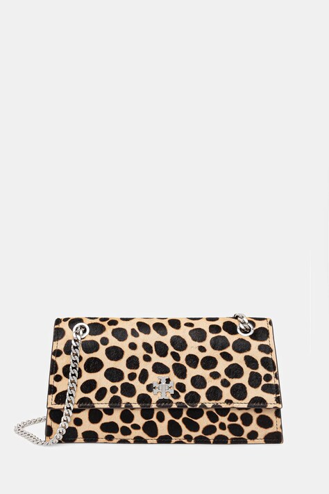 Tory Burch torebka skórzana Kira Turnlock kolor beżowy 169175.250