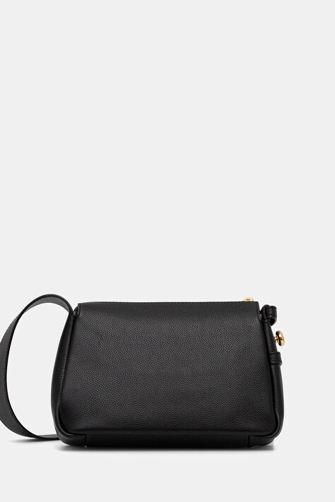 Tory Burch poșetă de piele Romy Small Shoulder culoarea negru, 176674.001