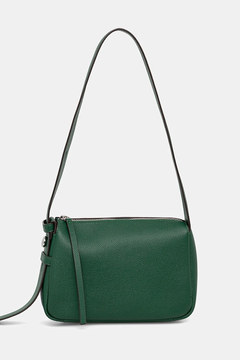 Tory Burch poșetă de piele Romy Small Shoulder culoarea verde, 176674.302