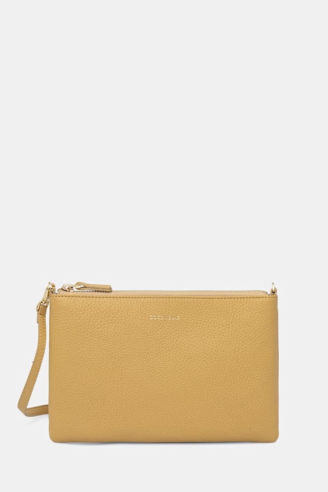Coccinelle geantă crossbody pentru femei din piele BEST CROSSBODY galbenă E5.MMA.55.F5.01
