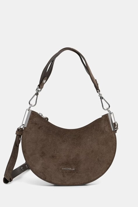 Coccinelle torebka crossbody damska zamszowa zielona E1.QKG.13.03.01