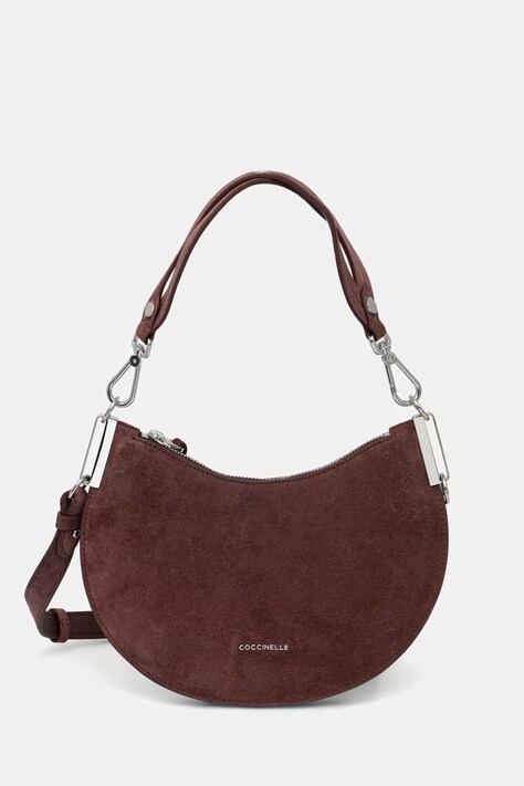 Coccinelle torebka crossbody damska zamszowa czerwona E1.QKG.13.03.01