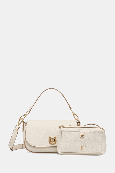 U.S. Polo Assn. torebka crossbody damska z imitacji skóry Middleton beżowa BIU0M8871WVP