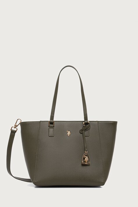 U.S. Polo Assn. Nákupní taška dámská z imitace kůže Jones zelená BIUJE8908WVP