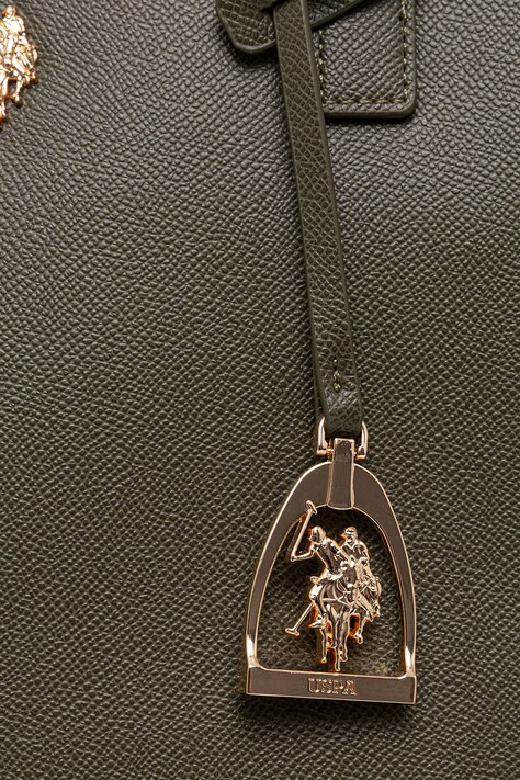 U.S. Polo Assn. сумка-шопер жіноча зі штучної шкіри Jones — AW25-TOD2B8, зелений — фото 4