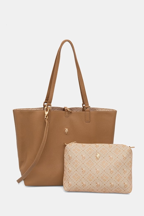 U.S. Polo Assn. torebka dwustronna Malibu kolor brązowy BEUM08706WVP
