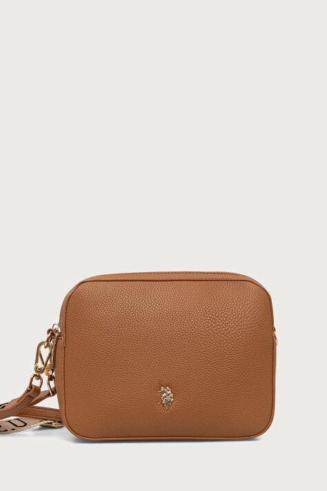 U.S. Polo Assn. Torebka crossbody damska z imitacji skóry Mansion D. brązowa BEUE58716WVP