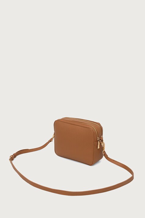 U.S. Polo Assn. Torebka crossbody damska z imitacji skóry Mansion D. brązowa BEUE58716WVP