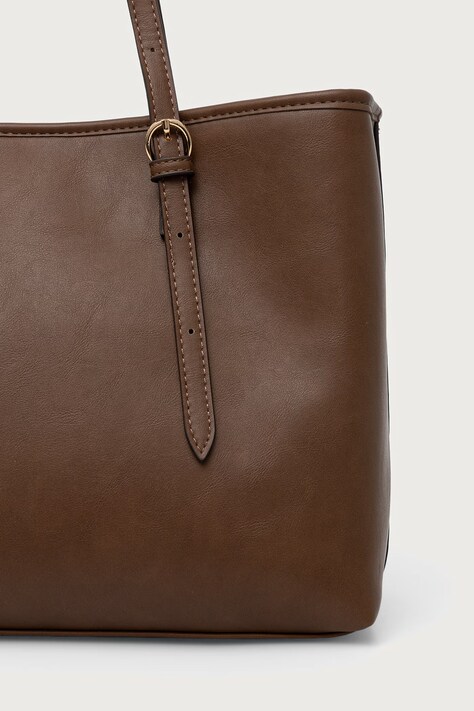 U.S. Polo Assn. Torebka shopper damska z imitacji skóry Blackstone brązowa BIU4B8935WVP