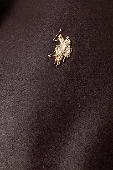 U.S. Polo Assn. Torebka shopper damska z imitacji skóry Blackstone czerwona BIU4B8935WVP