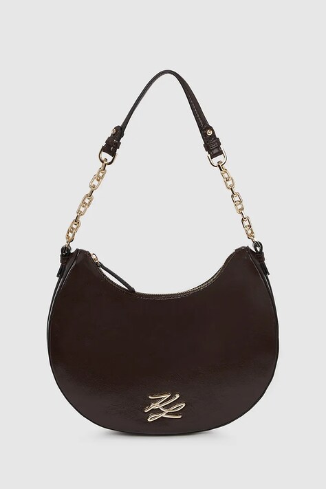 Karl Lagerfeld poșetă de piele culoarea bordo, A4W30104