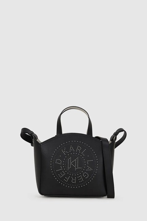 Karl Lagerfeld poșetă de piele culoarea negru, A4W30070