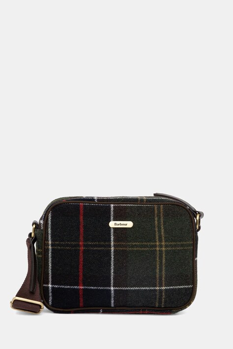 Barbour torebka z domieszką wełny kolor zielony LBA0478