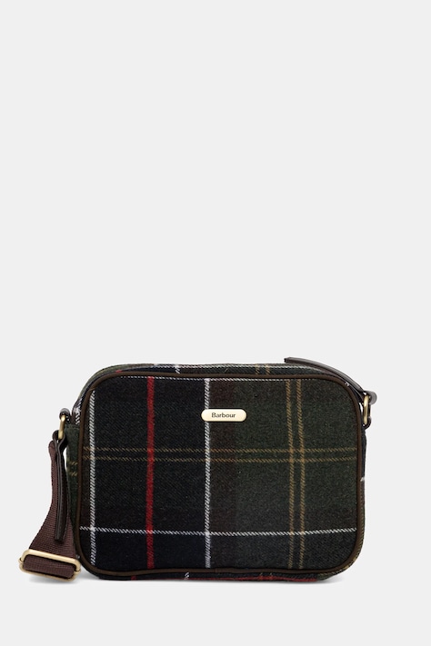 Barbour torebka z domieszką wełny kolor zielony LBA0478