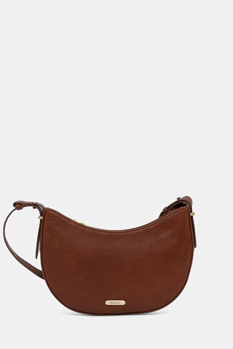 Barbour torebka skórzana kolor brązowy LBA0507