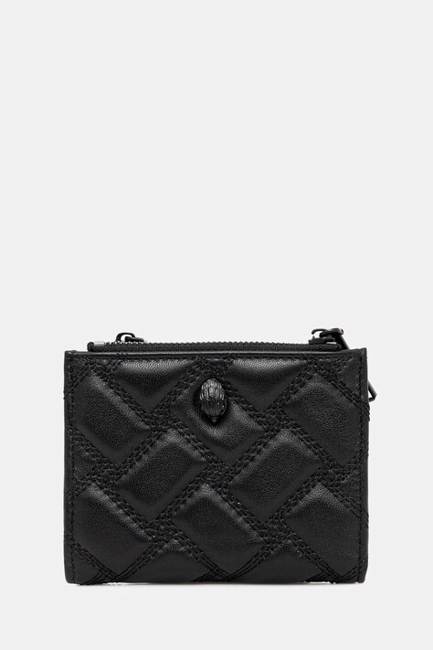 Kurt Geiger London portfel skórzany MINI PURSE KENSINGTON damski kolor czarny 648500109