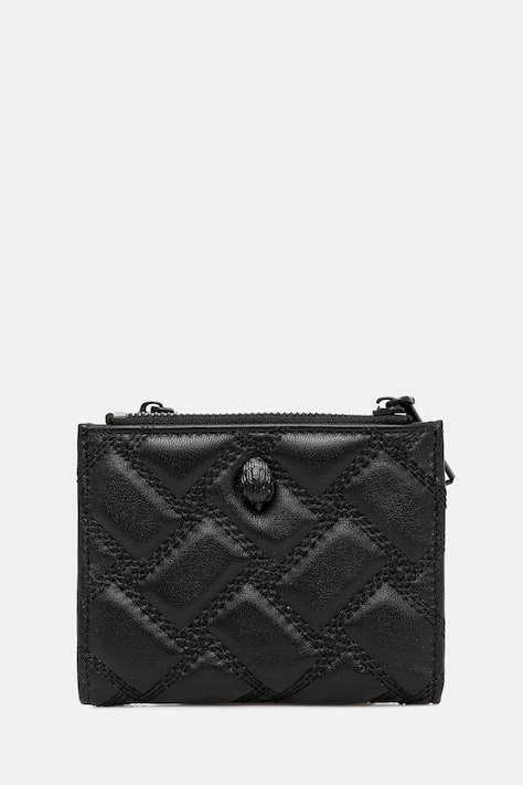 Kožená peněženka Kurt Geiger London MINI PURSE KENSINGTON dámská, černá barva, 648500109