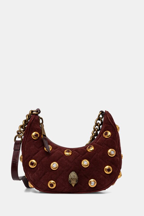 Kurt Geiger London torebka skórzana KENSINGTON kolor bordowy 5014256289