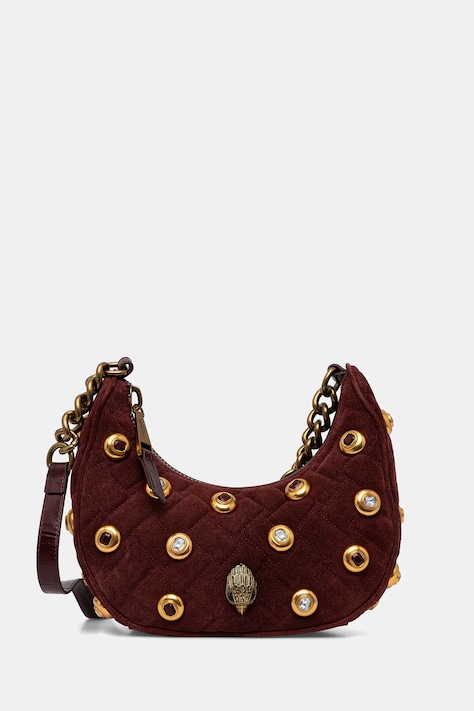 Kožená kabelka Kurt Geiger London KENSINGTON bordová farba, 5014256289