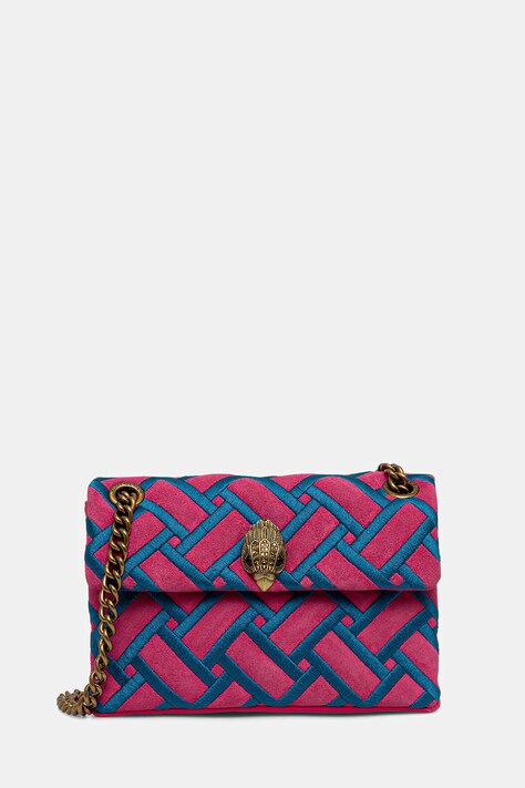 Kurt Geiger London torebka skórzana MINI KENSINGTON kolor różowy 5017657219
