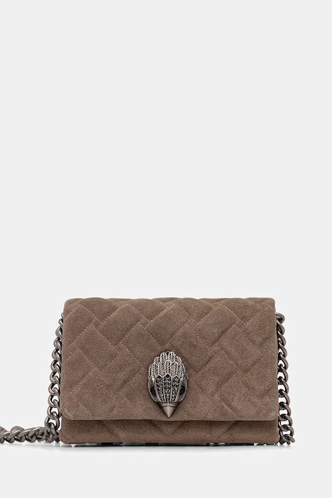 Semišová kabelka Kurt Geiger London MINI KENSINGTON hnedá farba, 9594547209