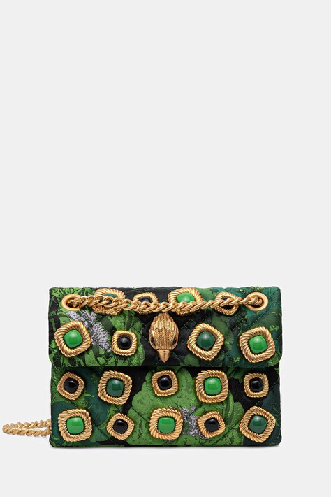 Kurt Geiger London poșetă MINI KENSINGTON GEMS culoarea verde, 3587975609