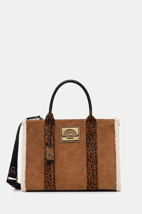 Kurt Geiger London torebka zamszowa SOUTHBANK kolor brązowy 5033548219
