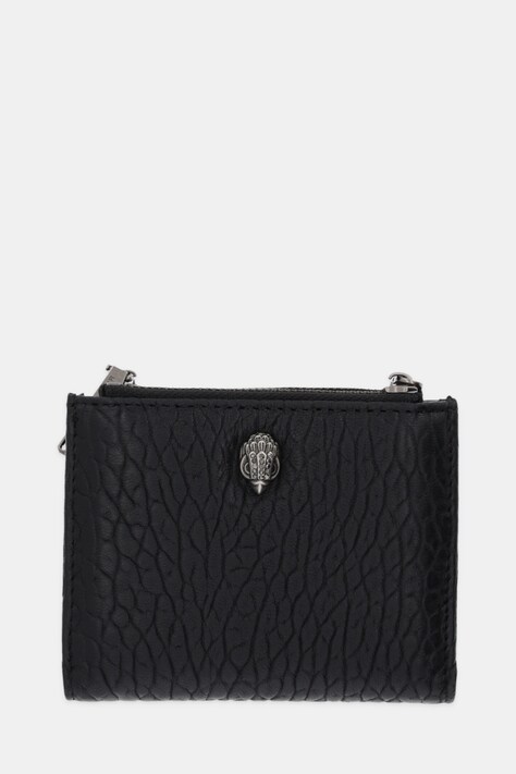 Kurt Geiger London portfel skórzany MINI PURSE KENSINGTON damski kolor czarny 4198700019