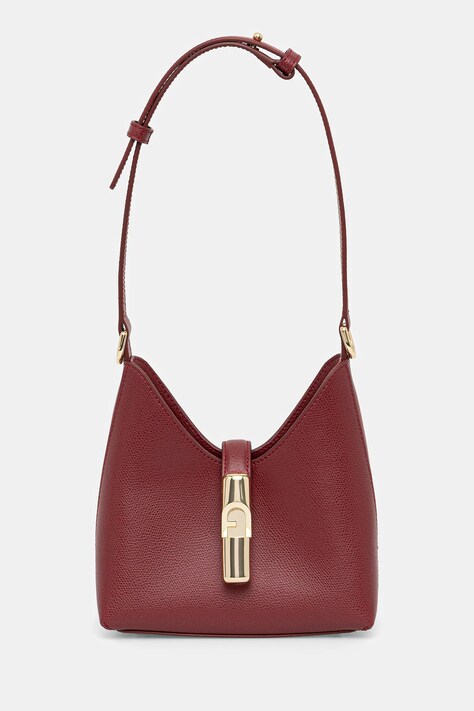 Furla poșetă de piele culoarea bordo, WE00820.ARE000.CGQ00