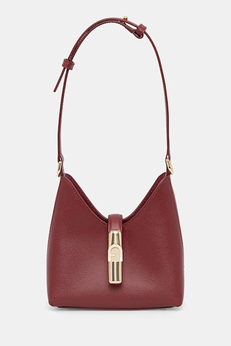 Furla poșetă de piele culoarea bordo, WE00820.ARE000.CGQ00