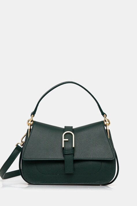Furla torebka skórzana kolor zielony WB01032.BX2045.4282S