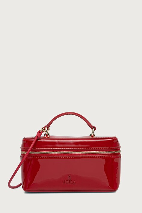Furla Torebka kuferek damska skórzana czerwona WE00780.BX0246.RT000