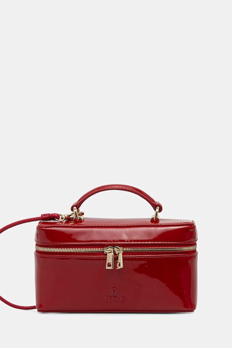 Usnjena torbica Furla rdeča barva, WE00780.BX0246.RT000