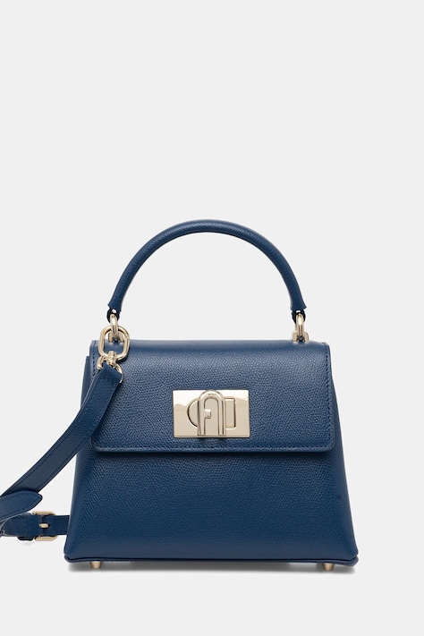 Furla torebka skórzana kolor niebieski WB00109.ARE000.6G000