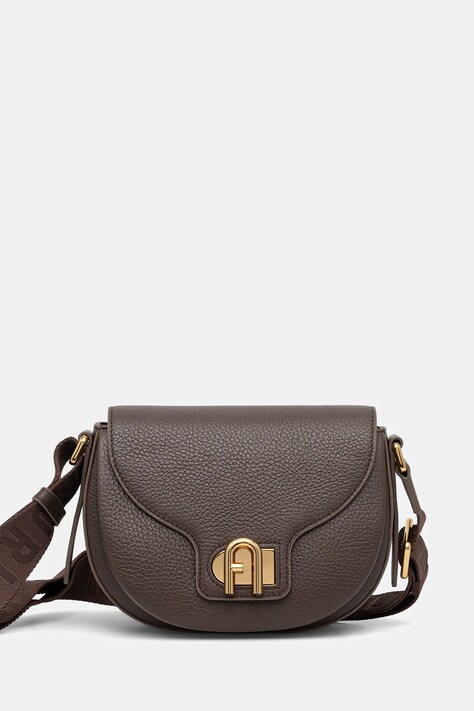 Kožená kabelka Furla hnědá barva, WB01491.BX0356.4594S