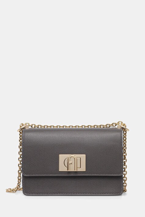 Furla geantă de piele culoarea gri, BAFKACO.ARE000.4283S