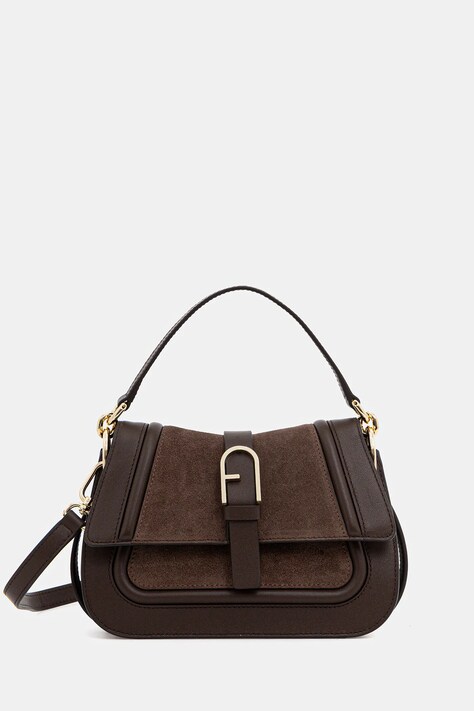 Furla torebka skórzana kolor brązowy WB01884.BX2567.4286S