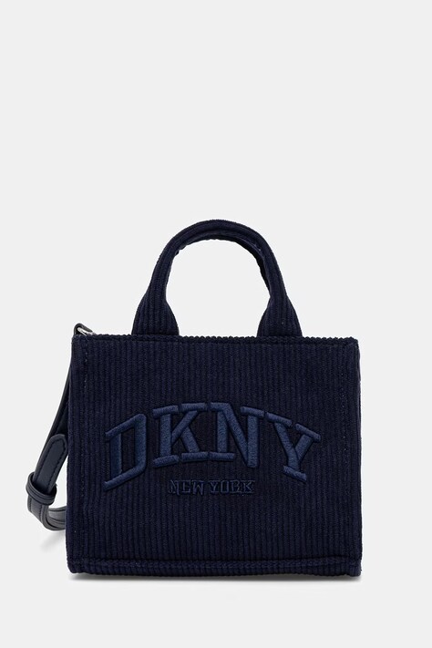 Dkny torebka sztruksowa HADLEE kolor granatowy R53ADM56