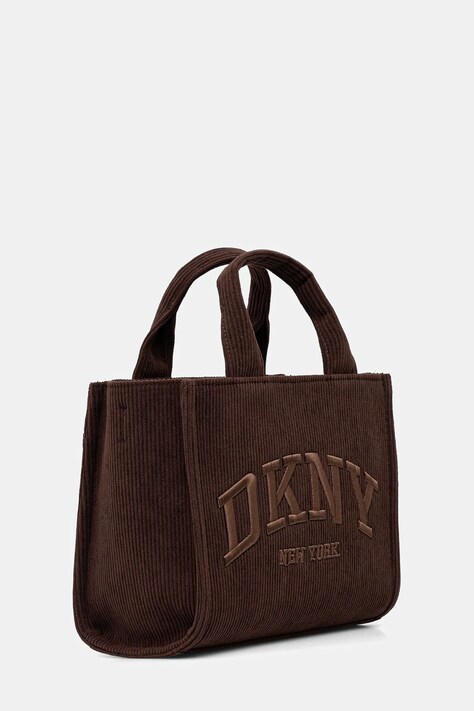 Dkny geantă din catifea HADLEE culoarea maro, R53ADC80