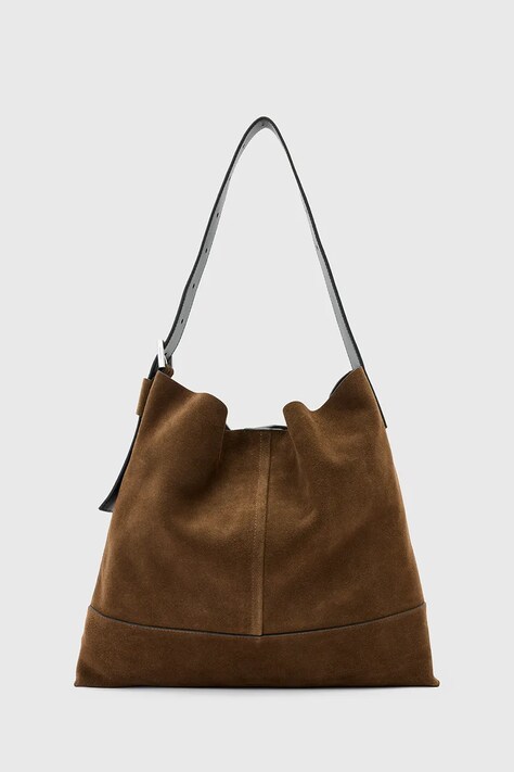 Замшевая сумочка AllSaints ASHA цвет коричневый W368XD