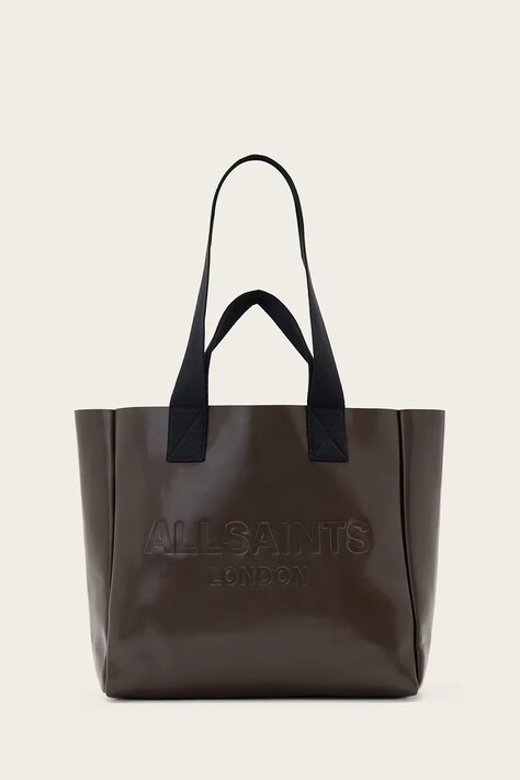 AllSaints torba skórzana IZZY kolor brązowy W391XD