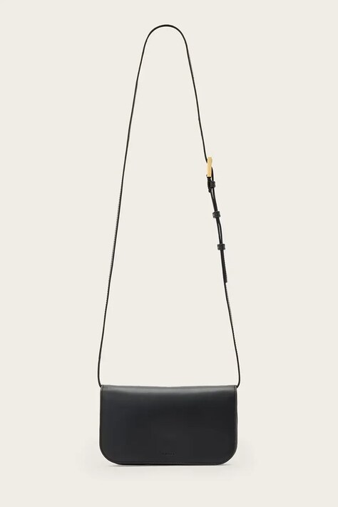 AllSaints torebka skórzana MAEVE kolor czarny W268XD