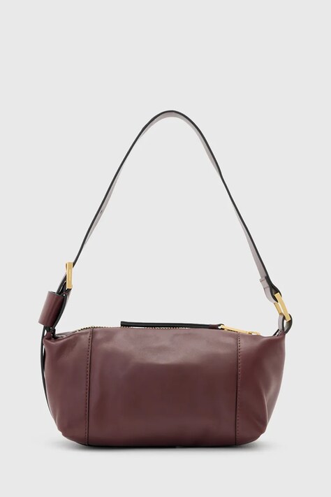 AllSaints torebka skórzana VEGA kolor czerwony W196XD