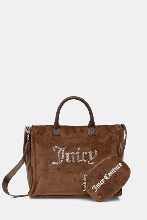 Juicy Couture torebka Iris Velvet kolor brązowy BIJIR8944WZC