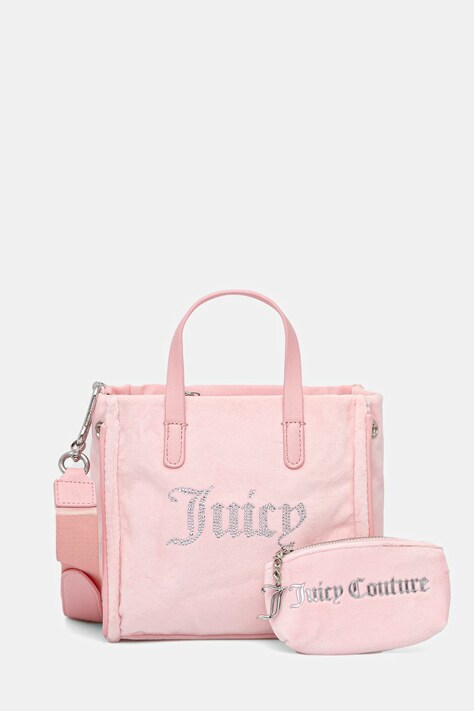 Juicy Couture poșetă Iris Velvet culoarea roz, BIJIR8945WZC