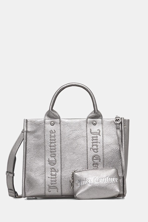 Τσάντα Juicy Couture Iris Embroidery χρώμα: ασημί, BIJIR8946WVP