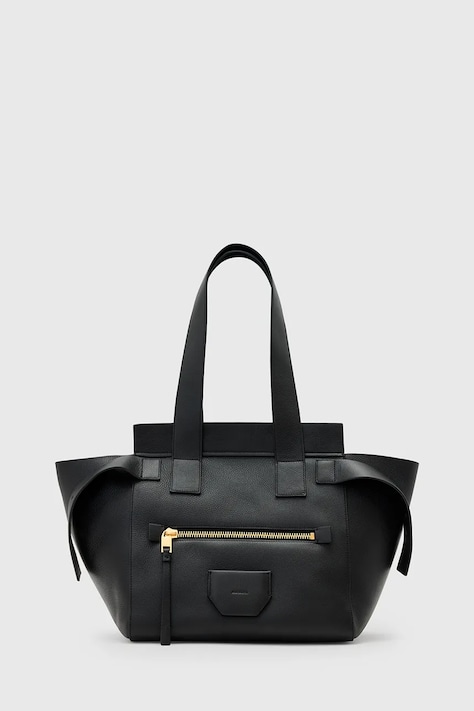 AllSaints poșetă de piele PEREZ culoarea negru, W392XD