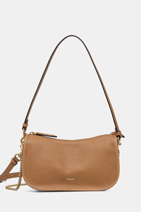 Шкіряна сумочка Coach Waverly колір коричневий CCC36