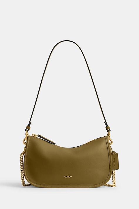 Coach torebka damska skórzana Waverly zielona CCC36